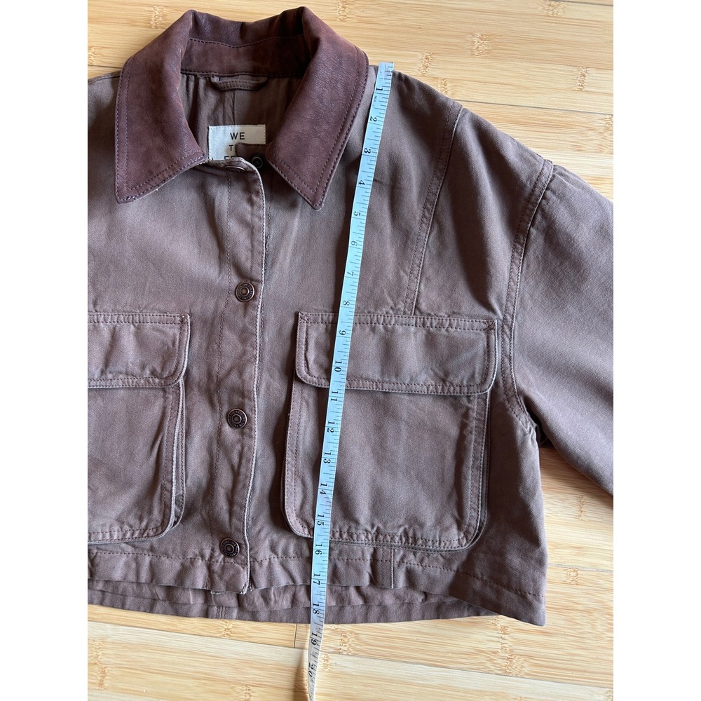 We The Free Martha Cropped Utility Jacket Size XS Brown Canvas Workwear Festival - Picture 9 of 16